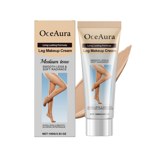 OceAura 中肤色腿部遮瑕粉底霜 防水持妆轻薄不黏腻修饰腿部肤色